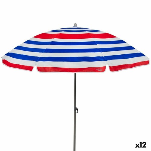Ombrellone Spiaggia Pincho 200 Cm, Multicolore A Strisce, UV50+, Inclinabile Con Picchetto