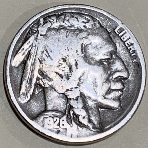 1926d Buffalo nickel, nice original FINE condition full date, 1/2 horn detail