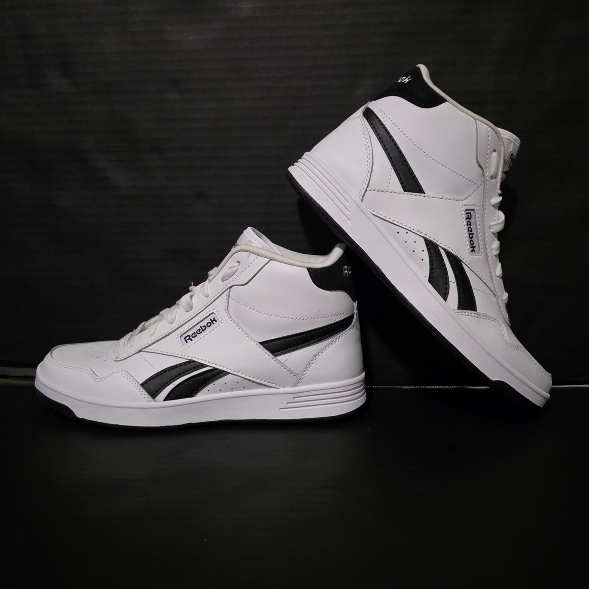 NWOT Reebok Womens Club High Sneakers Shoes White Black GZ2288