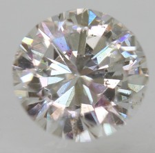 Certified 0.70 Carat D VS1 Round Brilliant Natural Enhanced Loose Diamond 5.6mm