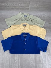 Lot 3 Lavana USA Boys Shirts Size 12 Button Up Blue Yellow Green NWOT