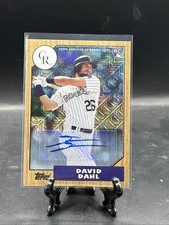 2017 Topps Chrome Silver Pack David Dahl Rookie Auto Autograph 1987 Retro /199