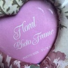 NOS-Vintage 90s Padded Fabric Heart Hanging Photo Frames 3.5”X5” — photo 3