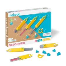 Makedo Discover | Upcycled Cardboard Construction Tool Kit in Small Toolbox 1...