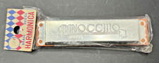 Vintage 1960s Pinocchio Brass Reeds Harmonica Sealed New Old Stock Rare Disney