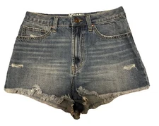 Rewash High Rise Jean Shorts Women Size 7 Vintage Reunion Cut Off Denim 28x2.5