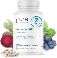 Pure Therapro Rx Methylated Multivitamin for Men and Women | Methyl Multi 120 ct