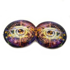 Pair Magical Cyberpunk Glass Eyes Jewelry Doll Taxidermy Flatback Cabochons