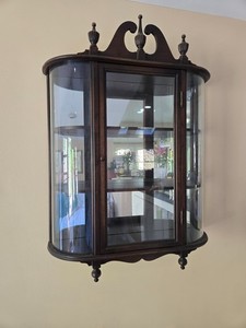 Antique Curved Glass Display Case | eBay