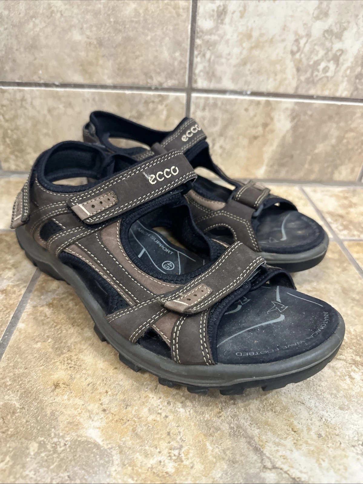 Sandali ECCO Receptors Yucatan Wave morbidi cinturino plantare da uomo taglia EU45 US11 MS4