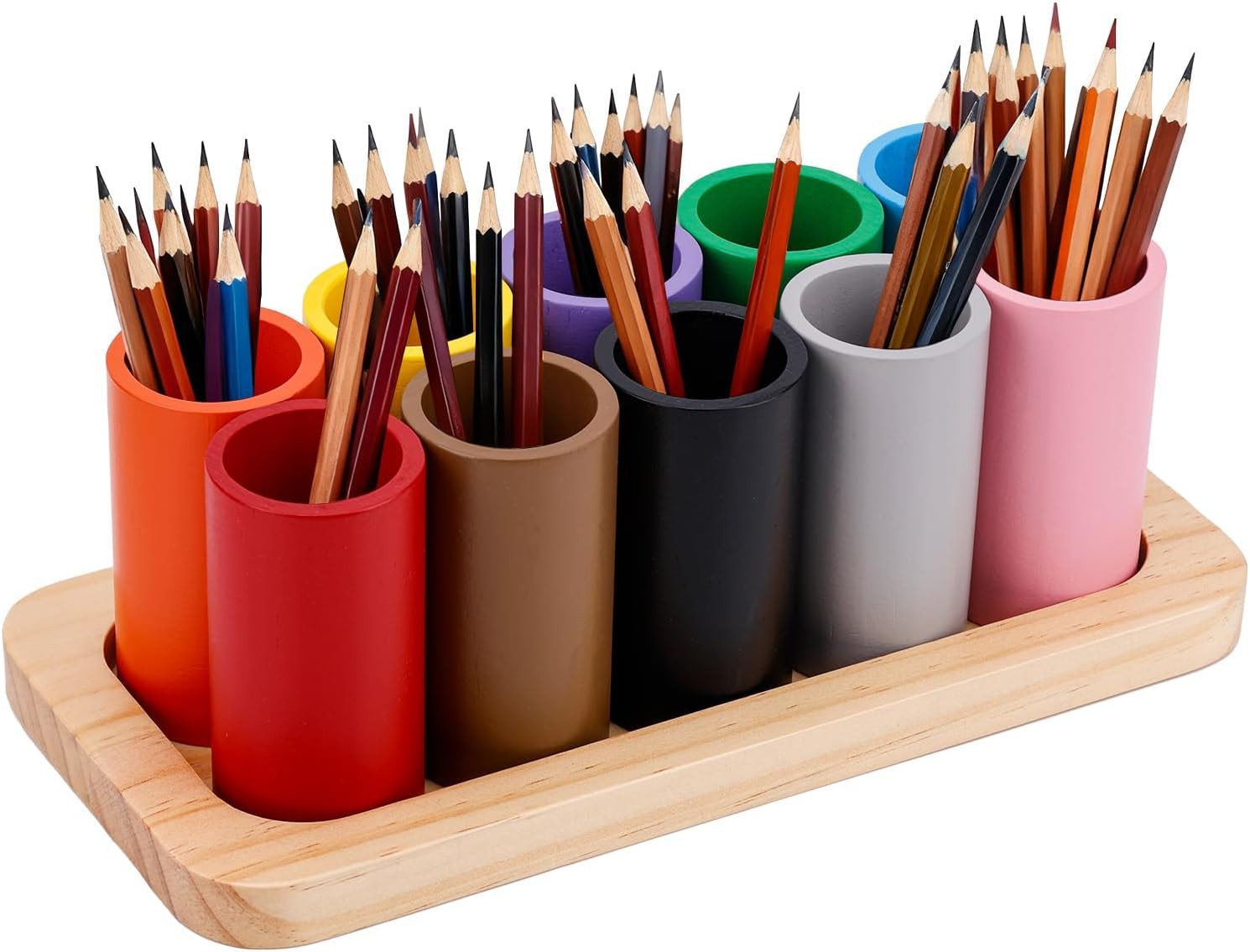 Holder, Crayon Storage Organizer With 10 Movable Compartme