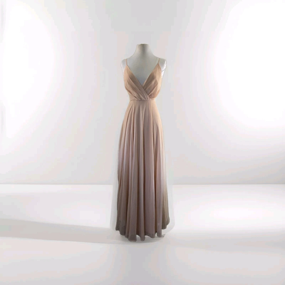 sachin and babi light blue dress Blush Pink Bridesmaid Dresses,Bridesmaid Dress with Slit,Chiffon Bride main image 0