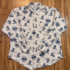 Rockmount Ranch Wear Men  s Diamond Pearl Snap Western Graphic Print Shirt XL