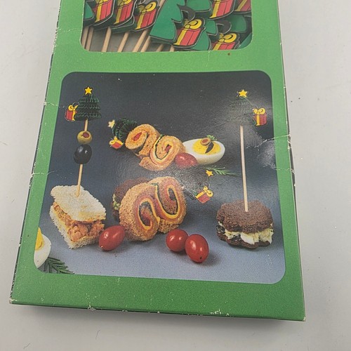 Progressus Weihnachtsbaum Picks Party Vorspeise 15 Plektren Neu im Karton Vintage - Bild 3 von 5