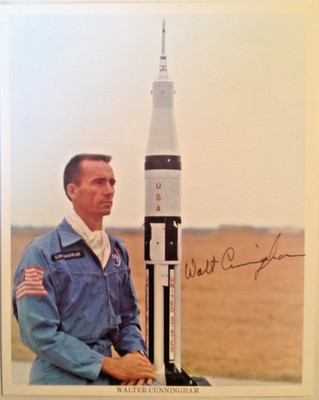 NASA Apollo 7 Astronaut Walter Cunningham Signed Official Lithograph