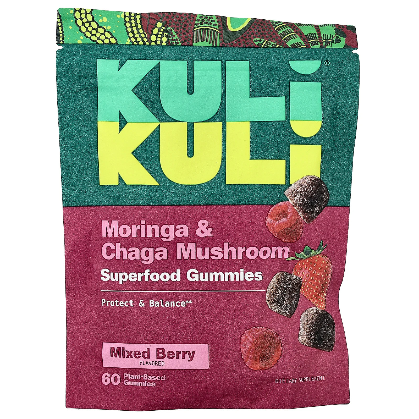 Жевательные резинки Superfood грибы Моринга и Чага Ягодная смесь 60 жевательных резинок на растительной основе 4490₽