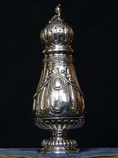 ZUCKERSTREUER HANAU + SILBER 13 LOT + SELTEN IN DIESER PRACHT + HÖHE 20cm