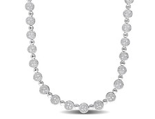 Sterling Silver 1/2 Carat ctw Diamond Tennis Necklace