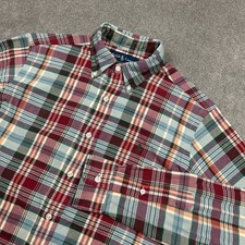 Ralph Lauren Shirt Mens Small Classic Fit Long Sleeve Button Down Plaid Twill