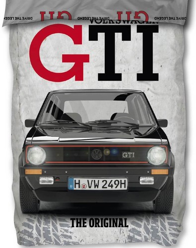 VW Golf 1 GTI Bettwäsche-Set 135x200 80x80 Baumwolle Volkswagen Auto-Liebhaber - Bild 3 von 4