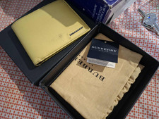 portafoglio uomo burberry giallo vintage - con scatola
