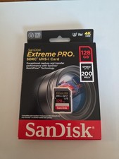 SanDisk Extreme PRO 128GB UHS-I/V30/U3/Class 10 SDXC Memory Card -Card 128gb