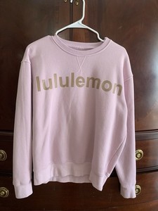 Lululemon Spelled Out Pink Lavender Sweatshirt Size 8 10