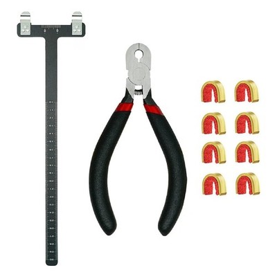 Bow String Nocking Points Set with T Square Ruler Nocking Buckle Pliers and7238