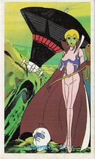 Space Warrior Woman Spaceship Ferrari 312 T2 64957 Menko Card Japanese Vintage