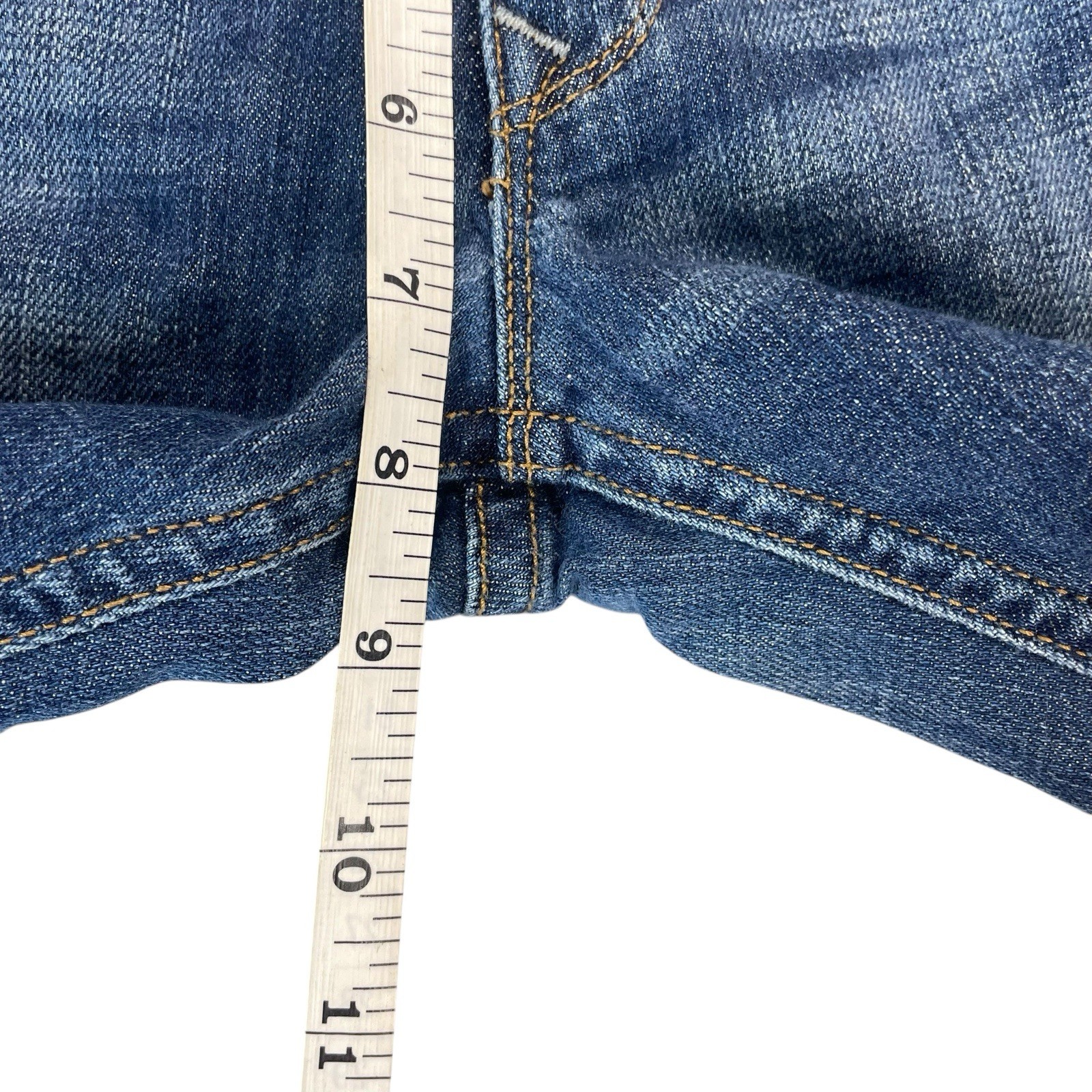 GAP 1969 Easy Straight Distressed Patchwork Blue … - image 14