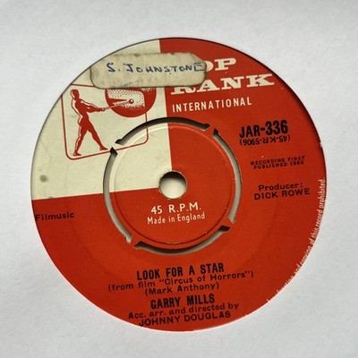 Garry Mills Look For A Star / Footsteps 7'' Single (1960) JAR- 336