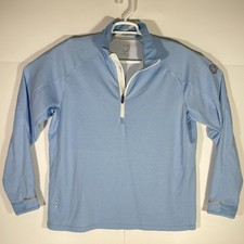 Zero Restriction Z425 1/4 Zip Pullover Mens Large Blue Performance Golf Stretch