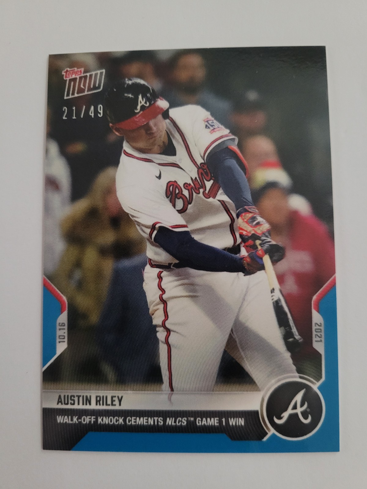 2021 Topps Now - Austin Riley #978 Blue /49. Braves. Rare. Free Shipping 