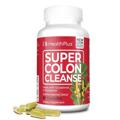 Health Plus Super Colon Cleanse 15 Day Supply of 60 Count (Pack 1), Green
