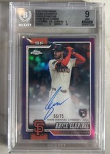 Bryce Eldridge 2026 Topps Chrome True Purple Refractor Auto 70/75 BGS 9/10