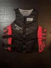 Hyperlite Adult Life Jacket Vest Size XXL Color Black & Red H2O Fun Co