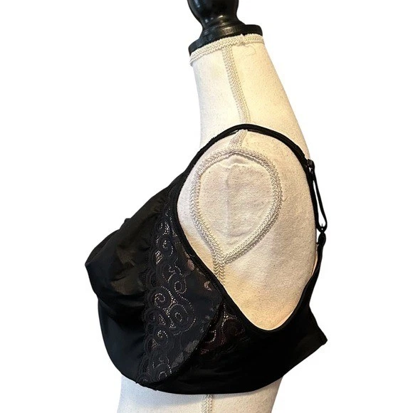 BALI Style DF1004 Unlined Minimizer Underwire Bra Plus SZ 44DDD Black - Image 3 of 4