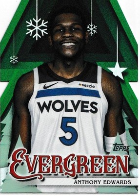 2025-26 Topps Holiday #EV-AE Anthony Edwards Evergreen