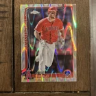 Mike Trout 2025 Topps Chrome Wave #100 Los Angeles Angels Baseball Card