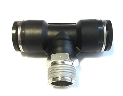 5 Pieces pneumatic 6 mm OD Tube x R1/4  Push One Touch Fitting Branch Tee