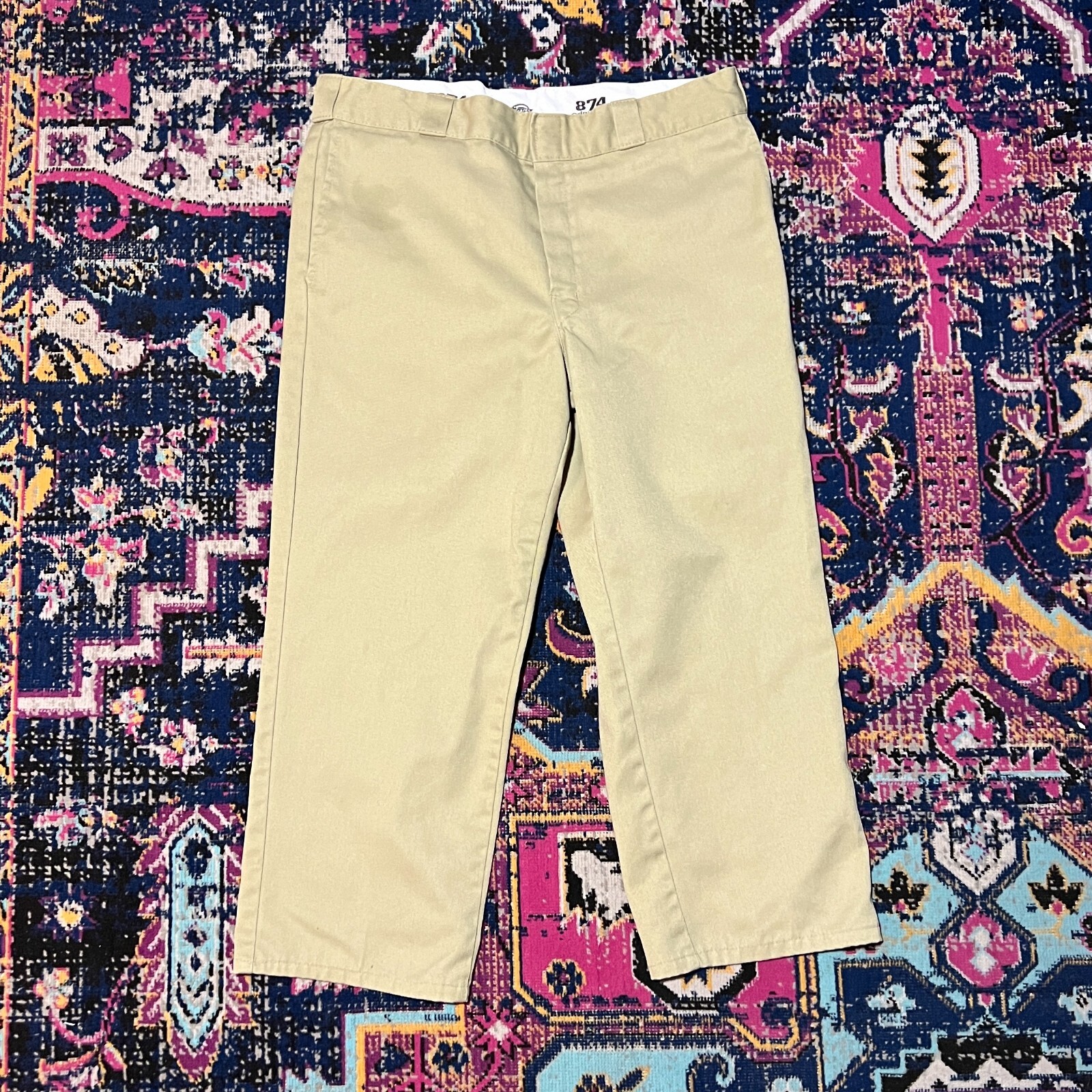 Dickies 874 Flex Mens Khaki Work Pants 36x29 Original Fit Chino