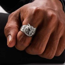 Sterling Silver Owl Band Ring