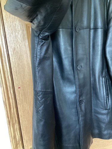 Adler Collection Authentic Men's XL Black Lamb Skin Leather Coat w/Lining - Picture 8 of 20