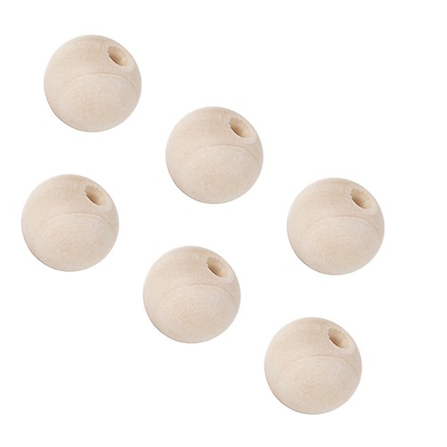 PATIKIL 25 Stück Natürliche Holzperlen, 30mm, Unfertig – Perfekt Zum Basteln, Schmuckmachen & Dekorieren