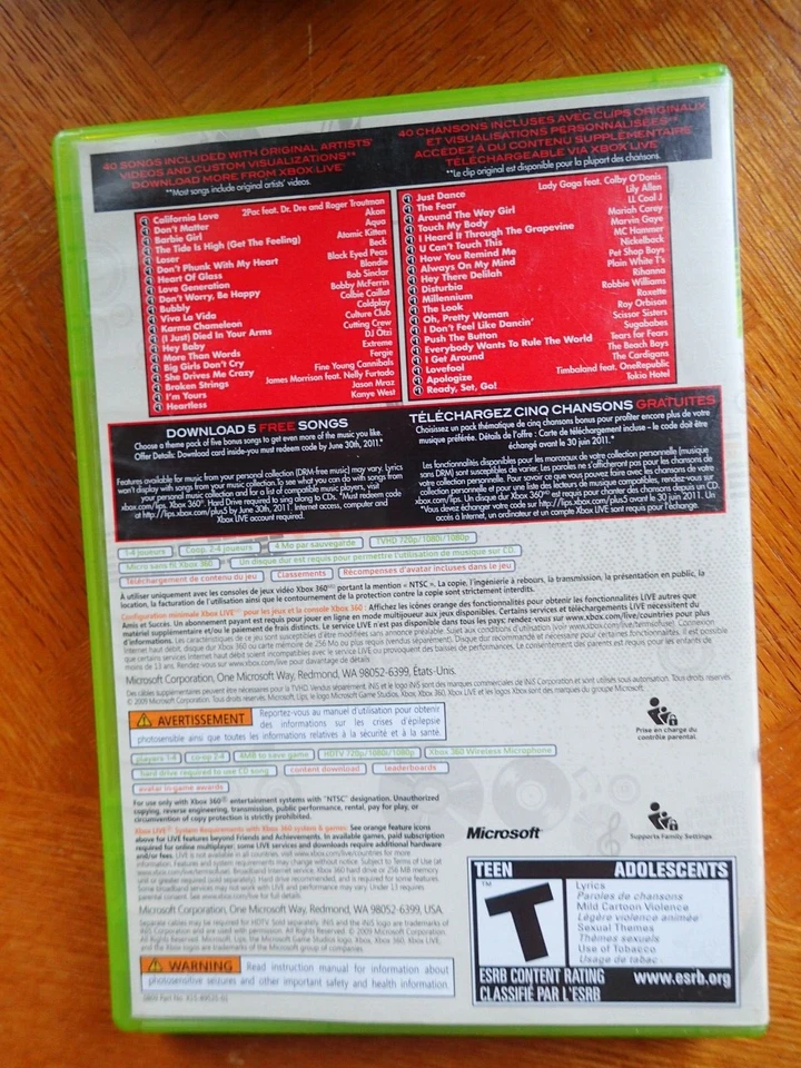Lips Number one hits (XBox 360) Complete, tested - Image 2 of 3