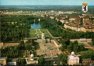 AK Berlin, Luftaufnahme, Charlottenburger Schloß, Wappen, gel. 1985 (Nr. 1727)