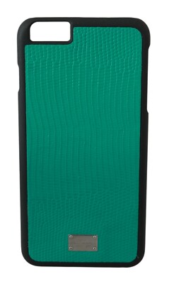 DOLCE & GABBANA Phone Case Cover Mint Green Leather DG Logo iPhone 6 Plus $300