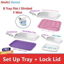 Dental Set Up B Tray B Divided Ritter, F Mini Tray Lockable Lid, Autoclave 275F