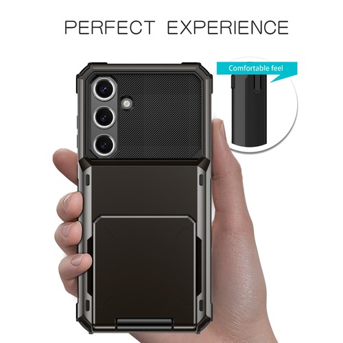 For Samsung S25 S24 S23 S22 S21 S20 Ultra Plus Armor Holder Card Slot Case Cover - 第 6/20 張圖片