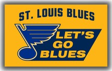 ST.Louis Hockey Team Memorable Flag 90x150cm 3x5ft Blues Let's Go Best Banner